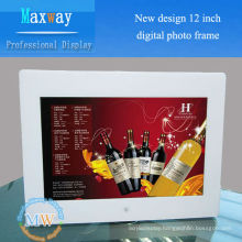 New design 12 inch digital photo frames with SD card connection